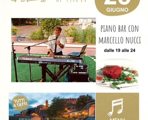 25 giugno 2021 - MArcello Nucci piano bar - Il Barrino di Tatti