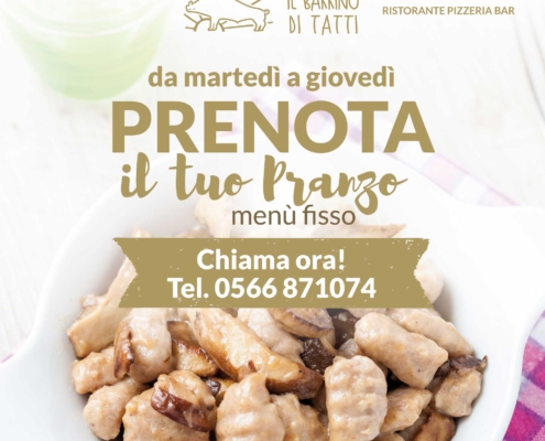 Prenota il tuo pranzo di stagione - Il Barrino di Tatti