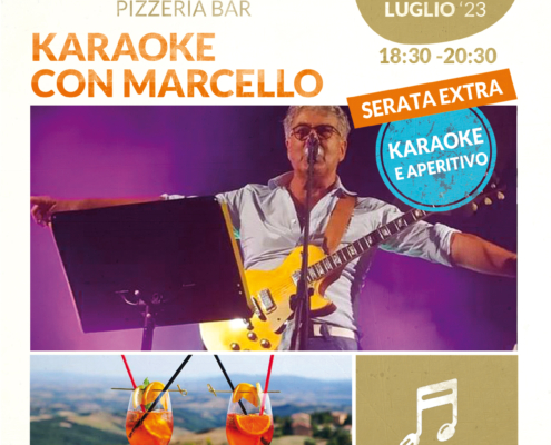 Karaoke con Marcello con aperitivo in terrazza alta super panoramica - Il Barrino di Tatti