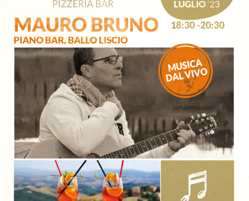 Mauro Bruno 14 luglio 2023 ore 18:30 - Aperimusc: aperitivo con musica dal vivo nella terrazza alta super panoramica! - Il Barrino di Tatti