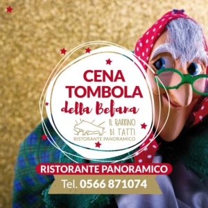 Cena Tombola della Befana - ristorante panoramico - Il Barrino di Tatti - Tatti (Grosseto)